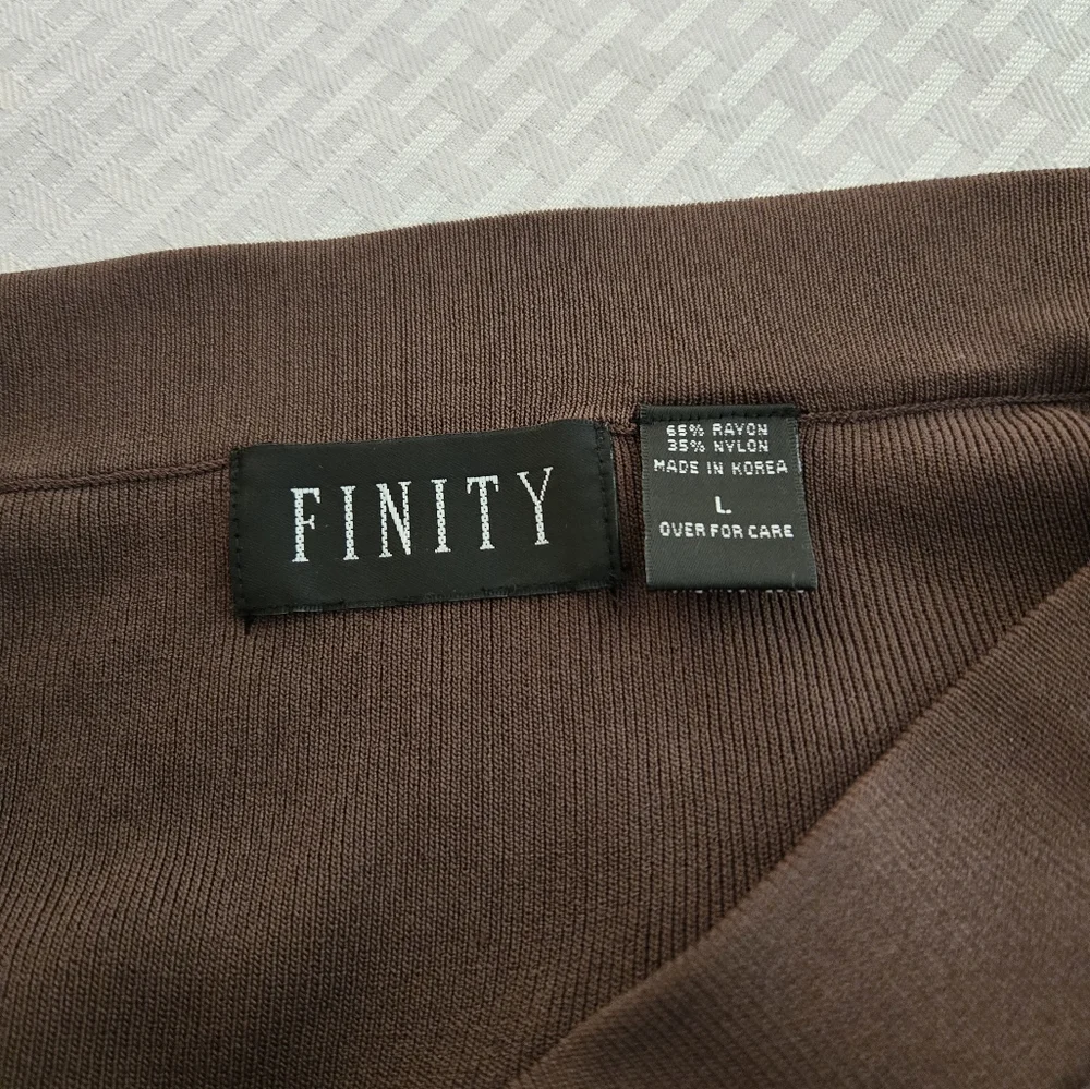Vintage Brown Fitted Knit Maxi Skirt
